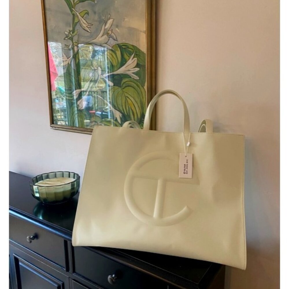 Telfar Large shopping Tote in limited edition color "Glue"